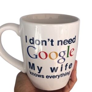 I Don't Need Google My Mother Knows Everything Large 20 Oz Drinking Mug ceramic
